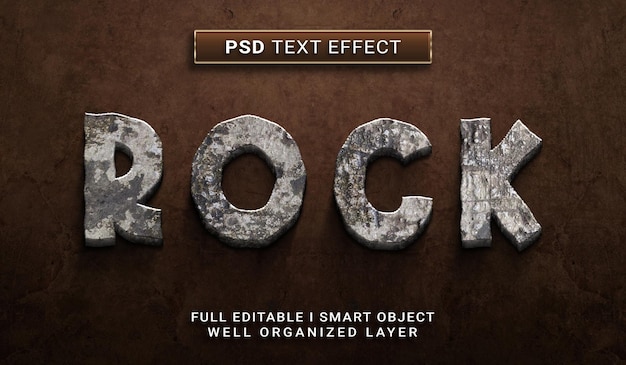 PSD rock-text-effekt