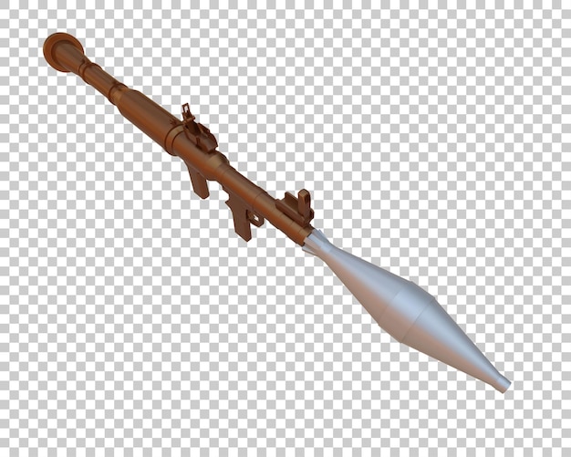 Rocket launcher isolated on background 3d rendering illustration