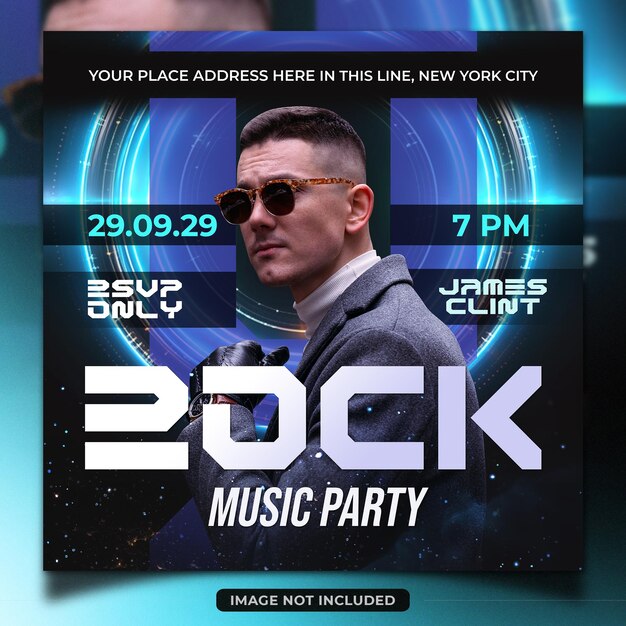 Rockmusik-party-event mit bannermusik