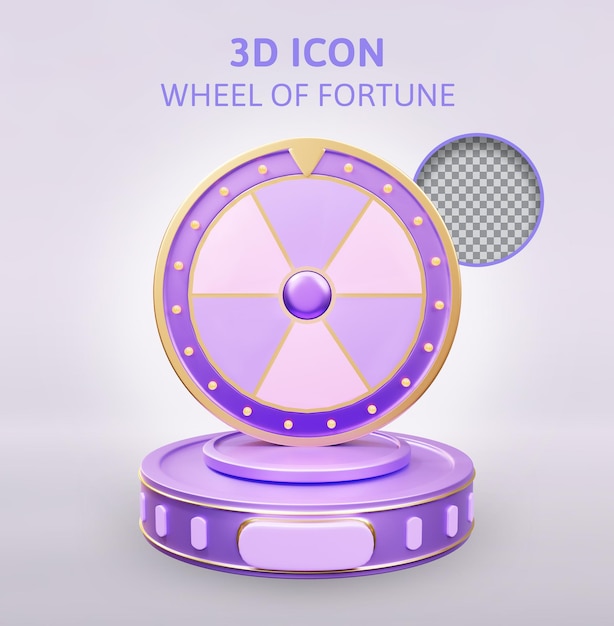 Roda da fortuna ilustração de renderização 3d