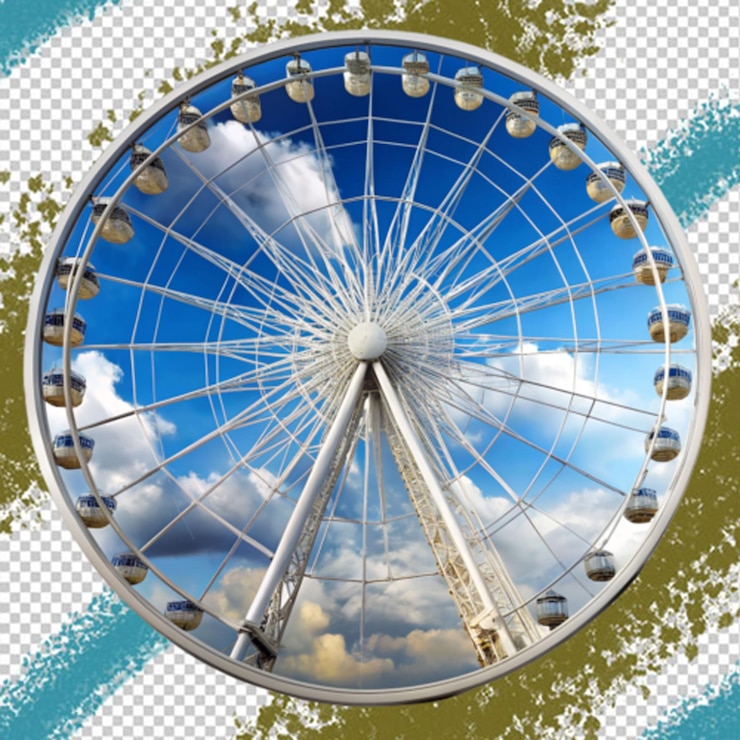 PSD roda gigante imagem realista de alta qualidade