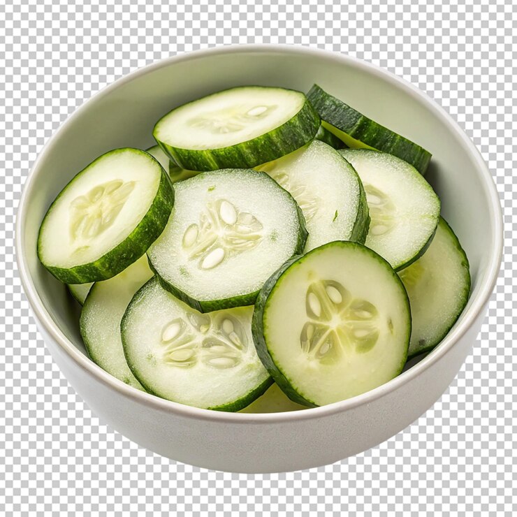 PSD rodajas de pepino fresco