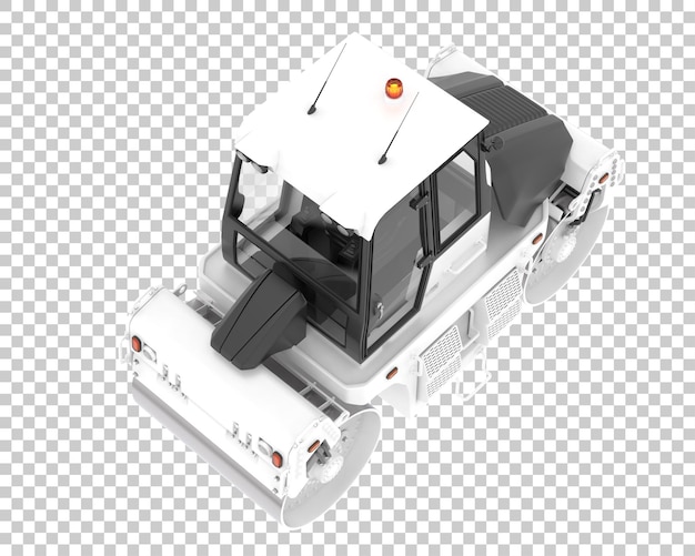 Rodillo de camino en la ilustración de renderizado 3d de fondo transparente
