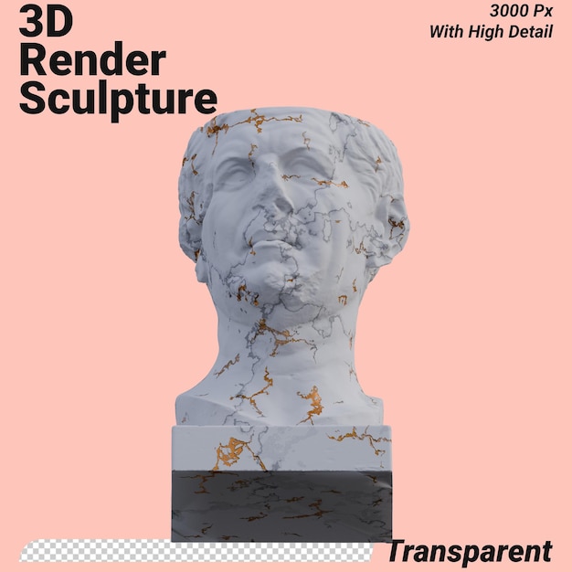 Römische Tivoli-Statue 3D rendert isoliert perfekt für Ihr Design