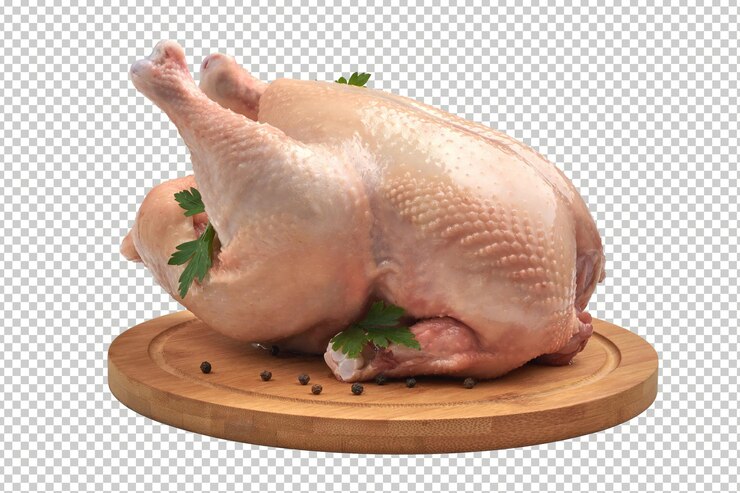 Rohes, volles Hühnchen, Grillstücke, Lunch, Fleischer, saftig