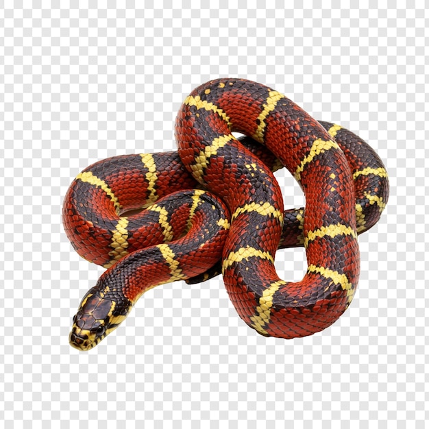Roi Serpent rouge sur un fond transparent