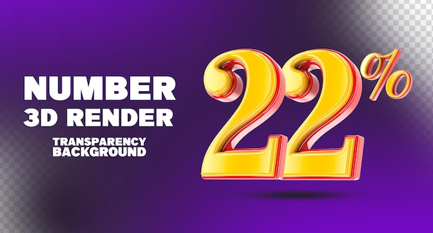 Rojo con el número amarillo 22