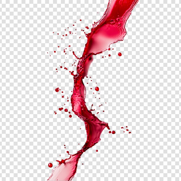 Rojo salpicaduras de líquido movimiento dinámico color vibrante