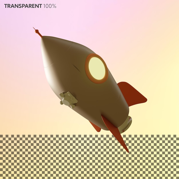 Roket terbang sederhana 3D