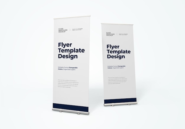 Roll Up Banner Flyer Mockup
