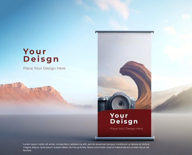 Roll-up-Banner-Mock-up-Vorlage