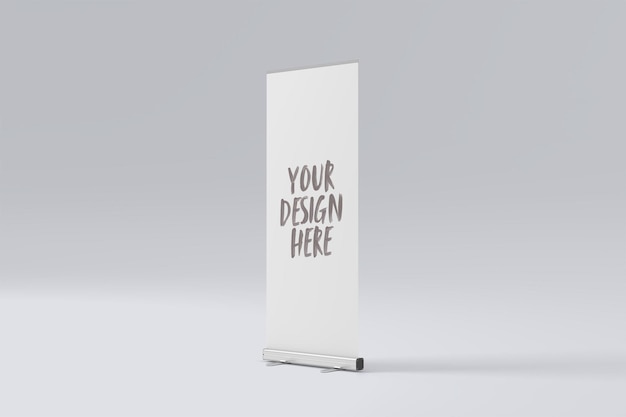 Roll Up Banner Mockup para la exhibición promocional