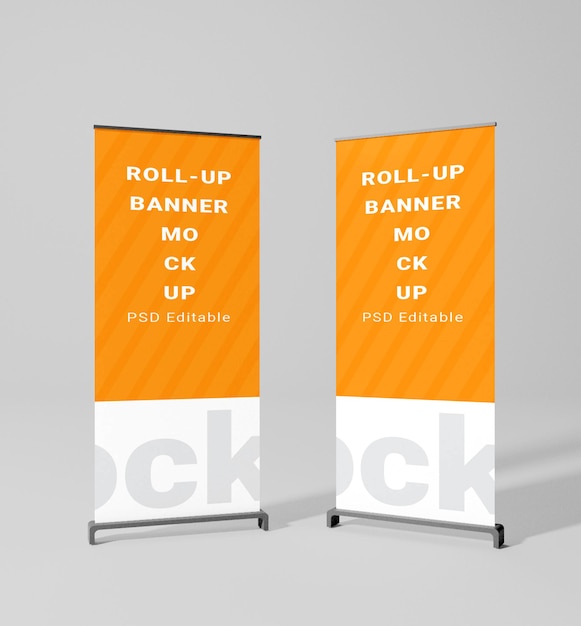 Roll-Up Banner Mockup for Advertising and Exhibition