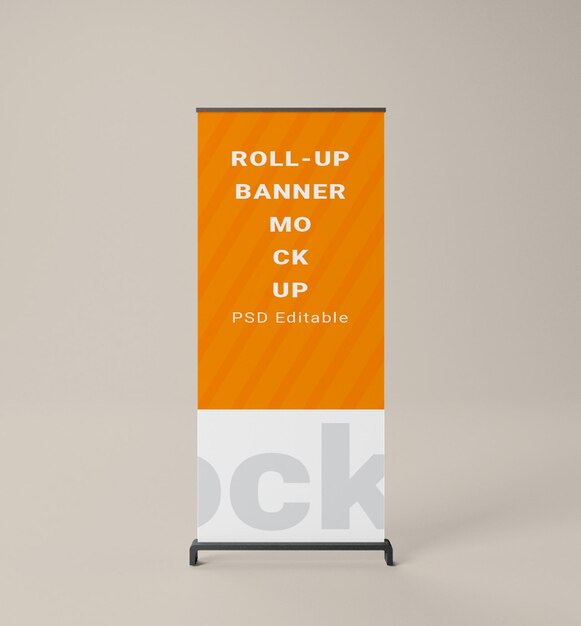 Roll-Up Banner Mockup for Advertising and Promotions