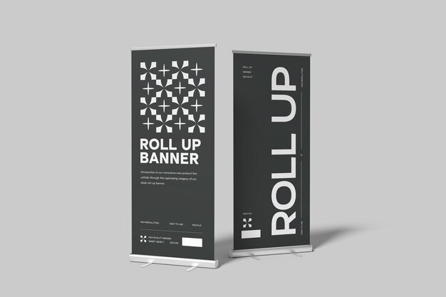 Roll Up Banner Mockup for Exhibition and Marketing