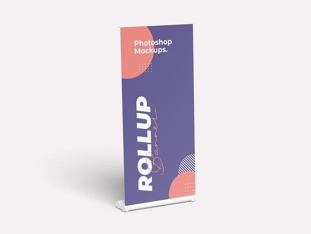 Roll-up-Banner-Mockup für Werbung und Veranstaltungen