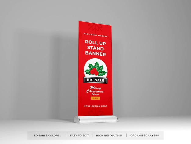 Roll Up Banner Mockup isoliert