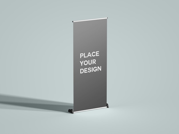 Roll Up Banner Mockup para presentaciones y publicidad