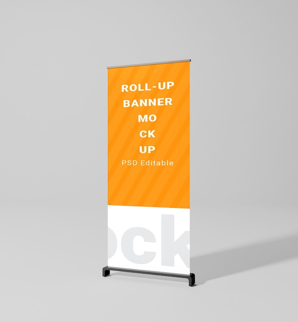 Roll-Up Banner Mockup - PSD Editable