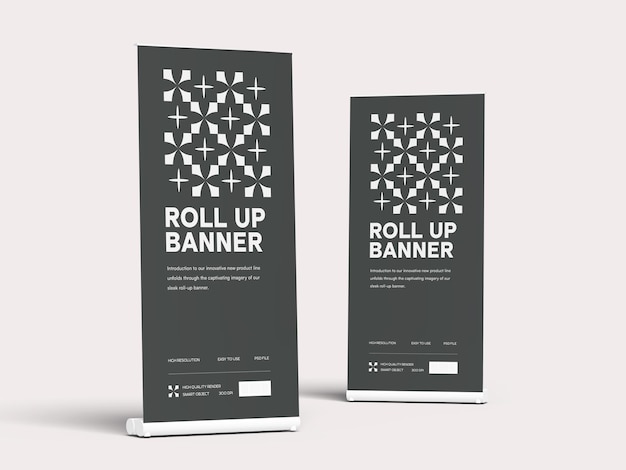 Roll Up Banner Mockup para publicidad y eventos