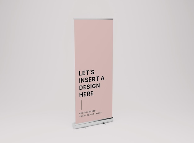 Roll Up Banner Mockup Vertical Display