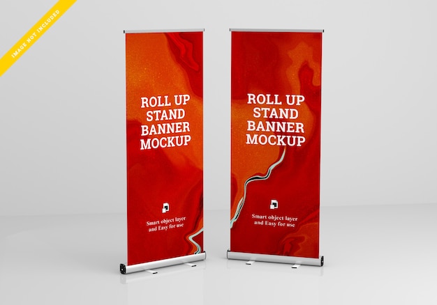 Roll Up Banner Stand Mockup. Modello .