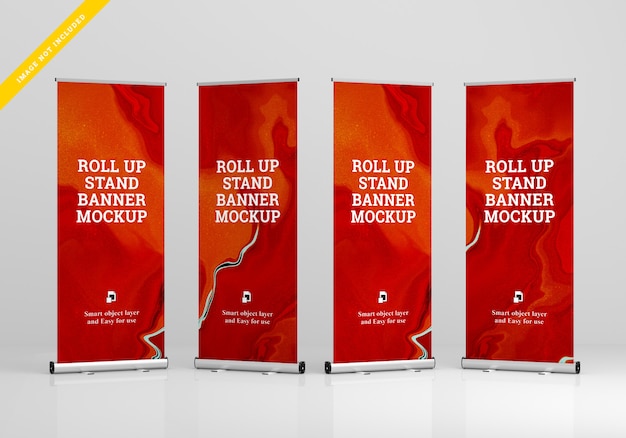 Roll Up Banner Stand Mockup. Modelo .
