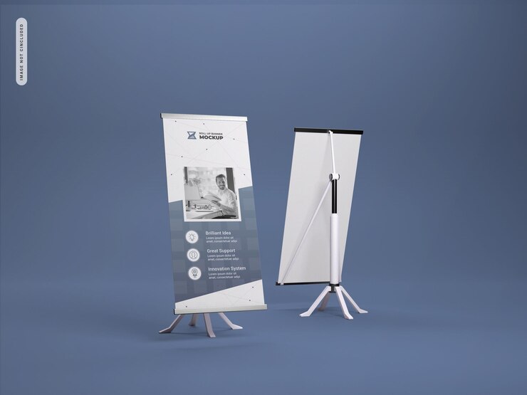Roll Up Banner Stand Mockup