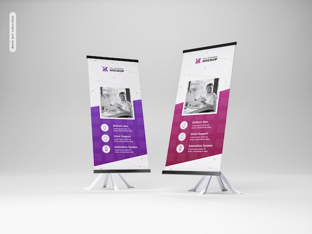 Roll Up Banner Stand Mockup