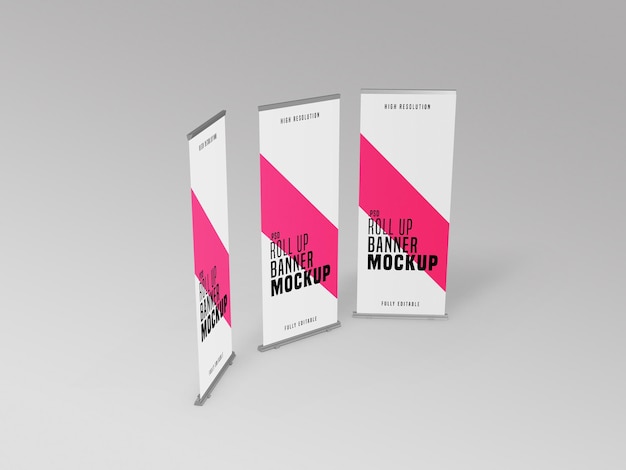 Roll Up Banner Stand Mockup