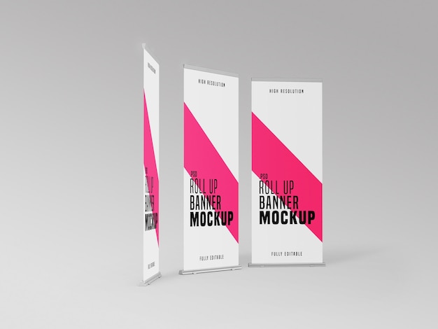 Roll Up Banner Stand Mockup
