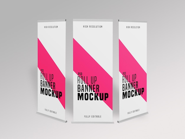 Roll Up Banner Stand Mockup