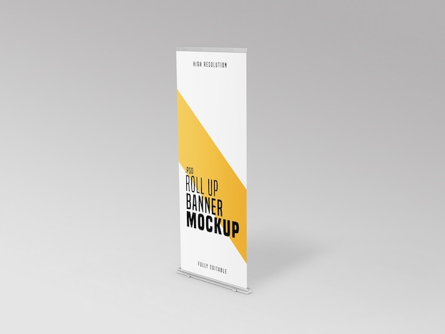 PSD roll up banner stand mockup