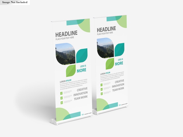 Roll up Banner steht Modell