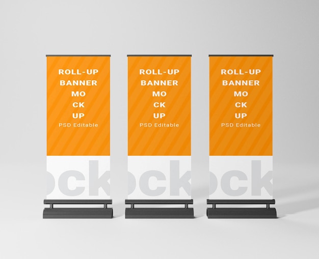 Roll-Up Banners Mockup for Exhibition and Marketing Displays