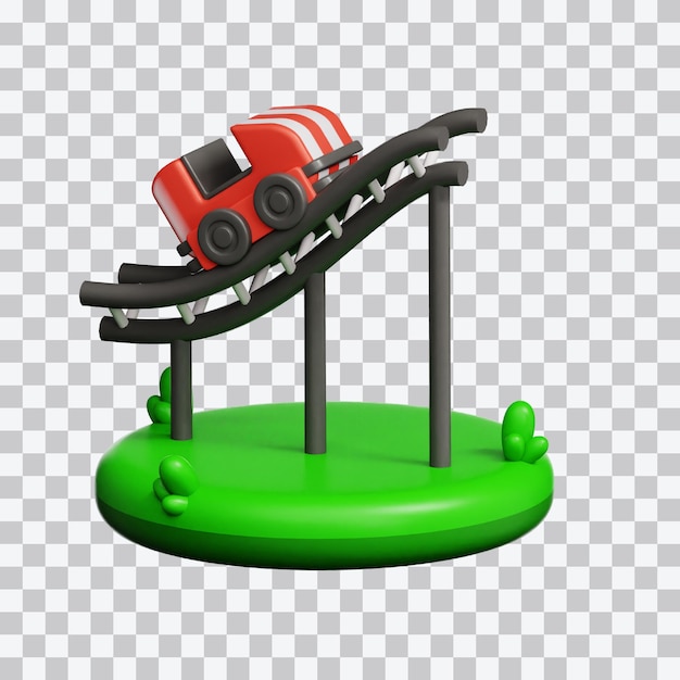 Roller Coaster 3D-Illustration