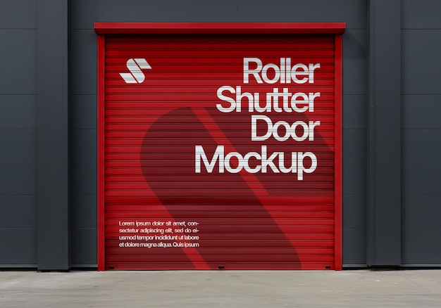 Roller Shutter Door Mockup