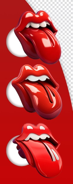 Rolling Stones Zunge 3D-Rendering