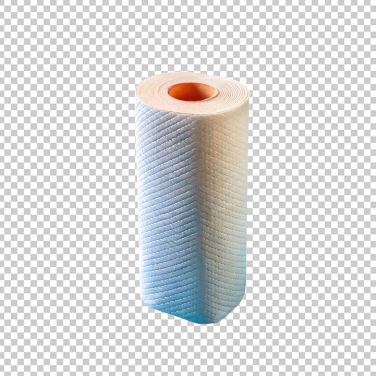 PSD un rollo de papel higiénico blanco aislado sobre un fondo transparente