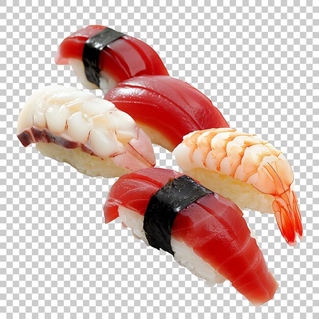 PSD el rollo de sushi nigiri png con fondo transparente