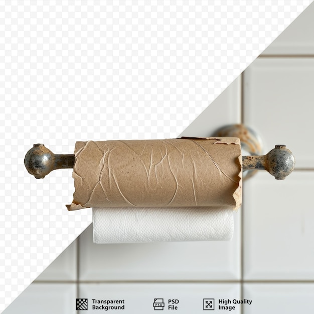 PSD rollo vacío de papel higiénico en el baño el concepto final