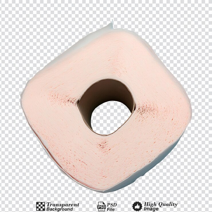 PSD rollos de papel higiénico aislados sobre un fondo transparente
