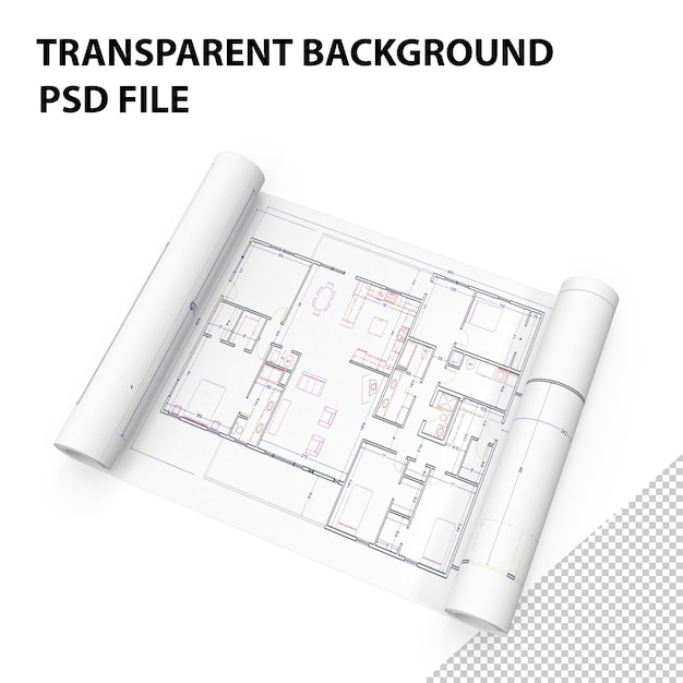 Rolls Architektur und Blueprint PNG