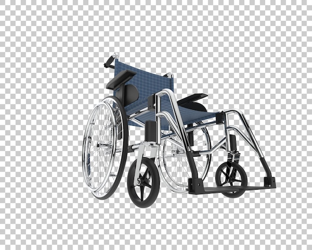 Rollstuhl isoliert auf dem Hintergrund 3D-Rendering-Illustration