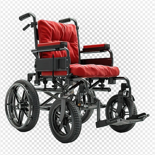 Rollstuhl isoliert auf transparentem hintergrund behindertenstuhl png generative ai