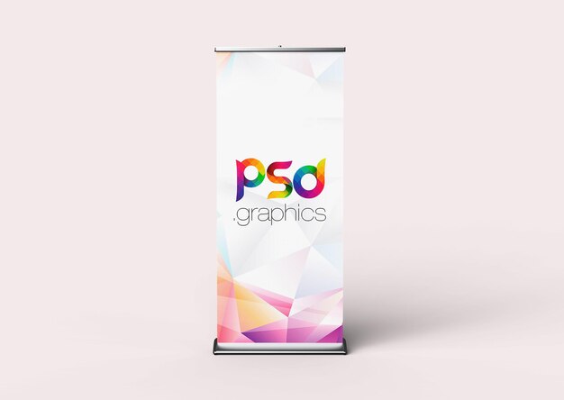 Rollup banner mockup for advertising and presentation