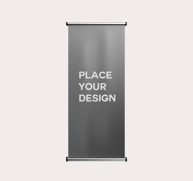 Rollup banner mockup for design presentation