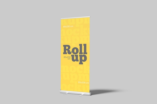 Rollup Banner Mockup Vertical Display for Promotions