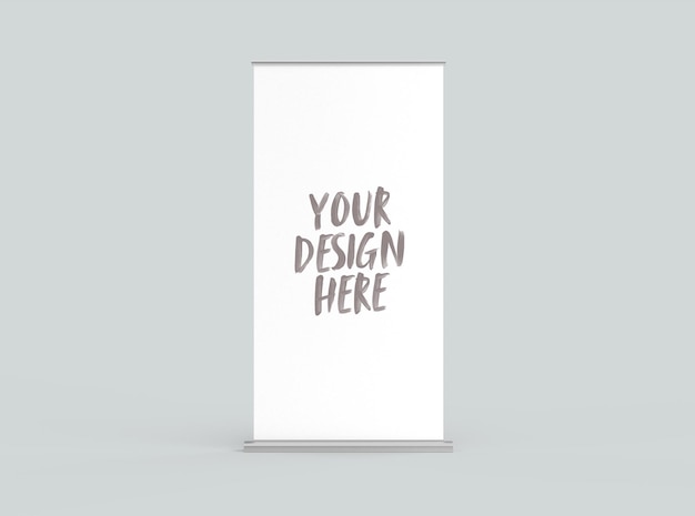 Rollup banner mockup with your design here