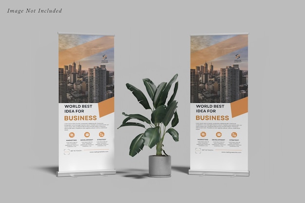 PSD rollup banner mockup